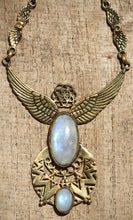 Load image into Gallery viewer, MOONSTONE WINGS NECKLACE