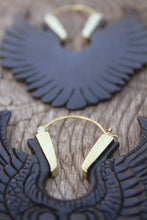 Load image into Gallery viewer, OWL WOODEN CARVED EARRINGS