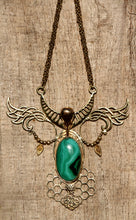 Load image into Gallery viewer, MALACHITE BIRD NECKLACE