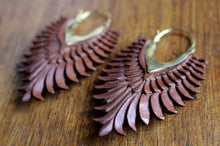 Load image into Gallery viewer, WOODEN CARVED EARRINGS