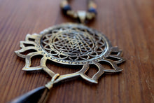 Load image into Gallery viewer, LOTUS SRI YANTRA NECKLACE