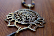 Load image into Gallery viewer, LOTUS SRI YANTRA NECKLACE