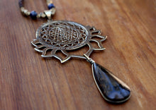 Load image into Gallery viewer, LOTUS SRI YANTRA NECKLACE