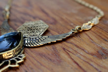 Load image into Gallery viewer, LABRADORITE LOTUS NECKLACE