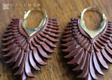 Load image into Gallery viewer, WOODEN CARVED EARRINGS