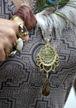 Load image into Gallery viewer, LOTUS SRI YANTRA NECKLACE