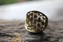 Load image into Gallery viewer, UNISEX FLOWER OF LIFE RING

