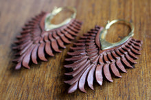 Load image into Gallery viewer, WOODEN CARVED EARRINGS
