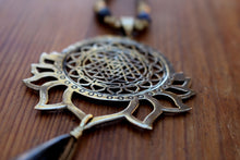 Load image into Gallery viewer, LOTUS SRI YANTRA NECKLACE
