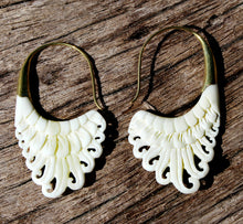 Load image into Gallery viewer, WHITE BONE EARRINGS
