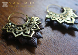WOODEN CARVED EARINGS